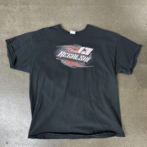 Rick Regalski 13 Shirt Mens Large Black Race Car Graphic Tee Dirt Track
